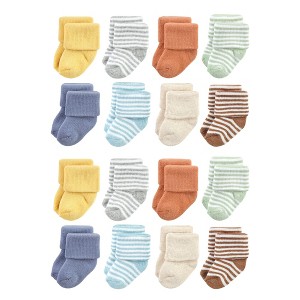 Hudson Baby Cotton Rich Baby Terry Socks 16-Pack - 1 of 3