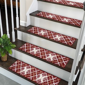Sussexhome Modern Collection Stair Treads Non-Slip Carpet Stair Treads for Wooden Steps, 9" X 28" , Pack of 4/7/10/13/15 - 1 of 4