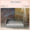 Lyngins Wicker House Pet Bed for Outdoor with Canopy,Water-Resistant Rattan Medium Dog Sofa Bed - 4 of 4
