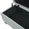 Racxily Ottoman Storage Bench, Recessed Hinge Top with Rivet Trim for Bedroom & Living Room - 4 of 4