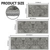 FURNIinspire Floor Mats 3 Piece Kitchen Rug Machine Washable Floor Mat for Living Room, Collection Pattern Carpet, Non Slip, Grey, 60"*20" - 3 of 4