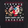 Women's - Ren & Stimpy - Happy Happy Joy Joy Lightweight French Terry Wide Neck Long Sleeve Shirt - 2 of 4