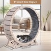 41'' Cat Exercise Wheel with Carpeted Runway Silent Indoor Cat Running Wheel for Large Cats - LAOTIES - 2 of 4
