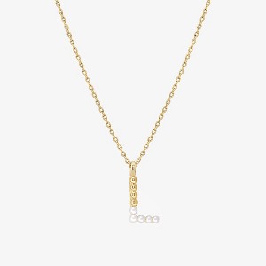 Bearfruit Jewelry Cultured Pearl Pavé Initial Necklace - 1 of 3