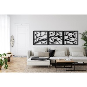Sussexhome Birds On Branch Metal Wall Decor for Home and Outside - Wall-Mounted Geometric Wall Art Decor - Drop Shadow 3D Effect Wall Decoration - 1 of 2