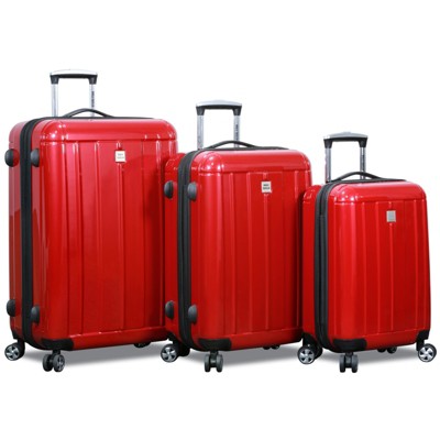 World Traveler Contour Lightweight Polycarbonate Hardside Expandable Spinner Luggage Set with TSA Lock
