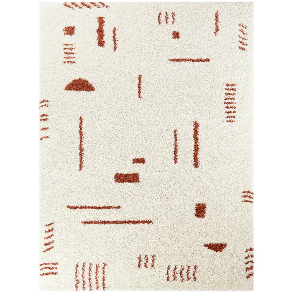 Photos - Doormat 4'4"x6' Rupa Boho Moroccan Kids' Area Rug Terracotta Orange - Balta Rugs