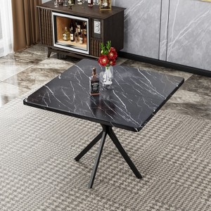 Racxily Square Dining Table for 4-6 Person, Mid Century Modern Design for Kitchen & Office, Space Saving - 1 of 4