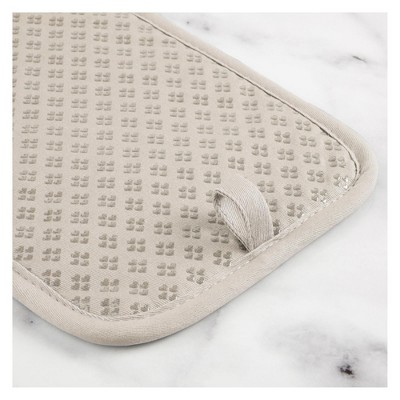 Milkshake Tan Silicone Grip Rectangle Pot Holder Set, 7" x 10"