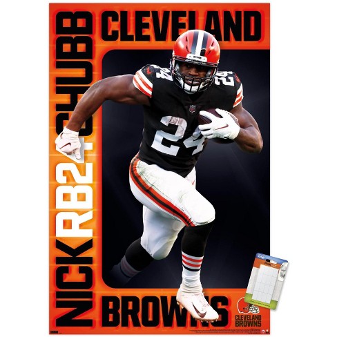 Trends International Nfl Cleveland Browns - Nick Chubb 22 Unframed Wall  Poster Print White Mounts Bundle 14.725 X 22.375 : Target