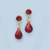 Ross-Simons 11.00 ct. t.w. Ruby Drop Earrings in 14kt Yellow Gold - 3 of 4