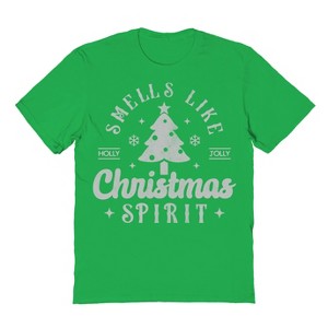 Rerun Island Men's Smells Like Christmas Spirit Short Sleeve Graphic Cotton T-Shirt - 1 of 1