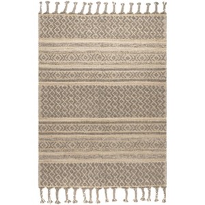 Nuloom Elenora Geometric 8x10 Wool Jute Indoor Area Rug for Dining Room Rug Neutral Rug Living Room Rug Kitchen, Natural/Ivory - 1 of 4