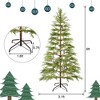 SKRAN 6FT Hinged Artificial Christmas Tree, Realistic appearance, with Adjustable Branches, Sturdy Metal Base, Christmas Decoration - 4 of 4