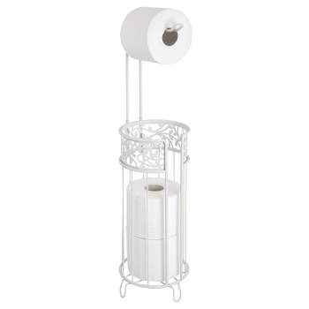 Mdesign Forma Steel Free Standing 3-roll Toilet Paper Holder Stand And  Dispenser - Satin : Target