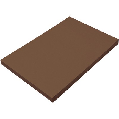 SunWorks Heavyweight Construction Paper, 12 x 18 Inches, Dark Brown, 100 Sheets