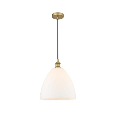 Edison Dome - 1 Light Cord Hung Mini Pendant In Industrial Style-13.75 Inches Tall and 12 Inches Wide