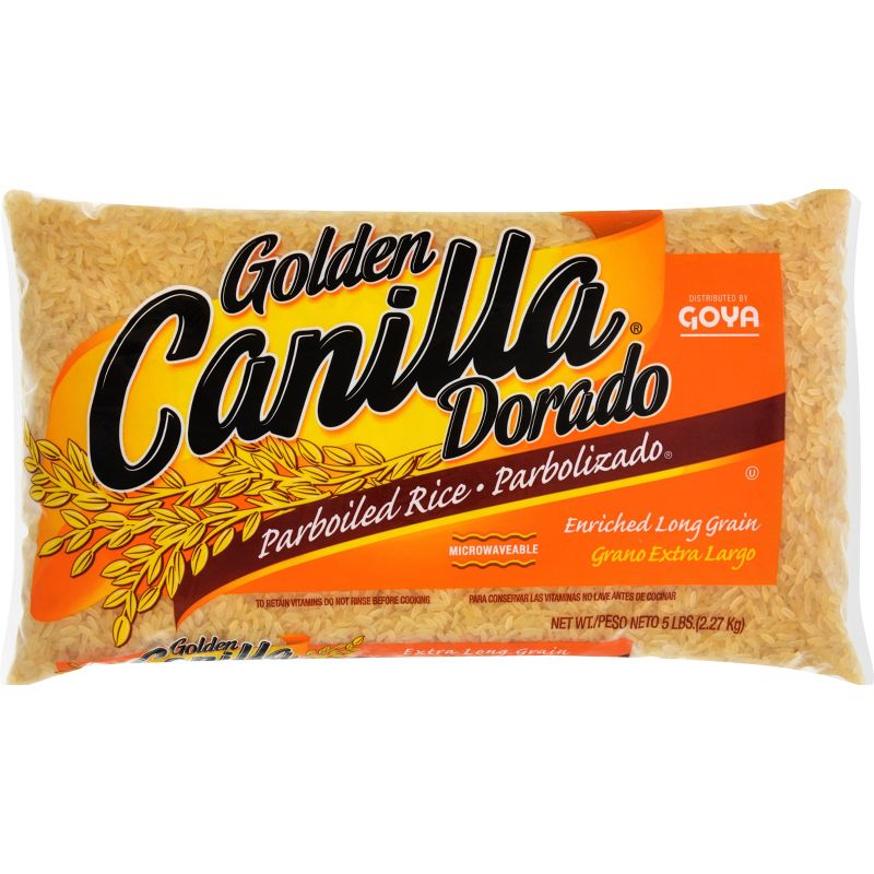 Goya Canilla Golden Dorado Parboiled Long Grain Microwavable Rice - 5lbs, 1 of 4