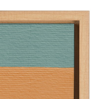 Sunset Waves Colorful Canvas Print with Natural Frame