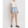 Women's Two Tone Patch High Rise Denim Shorts - FLYING MONKEY - 4 of 4