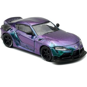 Toyota HKS GR Supra RHD (Right Hand Drive) Magic Purple Metallic 1/64 Diecast Model Car by Pop Race - 1 of 4