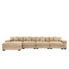 Aukfa Oversized 170" Modular Corduroy Sofa Set - Reversible Sectional Couch with Ottoman, Fabric Upholstery for Living Room - 2 of 4