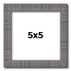 PosterPalooza | Square Textured Grey Picture Frame - UV Acrylic, Foam Board Backing, Hanging Hardware - 2 of 4