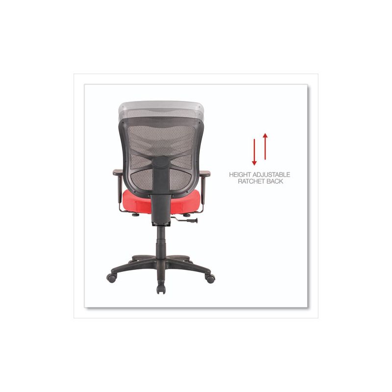 Alera Alera Elusion Series Mesh Mid-Back Swivel/Tilt Chair, Supports Up to 275 lb, 17.9" to 21.8" Seat Height, Red, 3 of 8