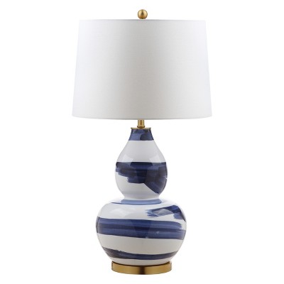 32" Aileen Table Lamp Blue/White (Includes LED Light Bulb) - Safavieh