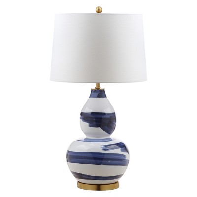 blue and white table lamps