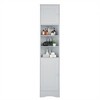 TiramisuBest Tall and Wide Bathroom Floor Storage Cabinet, Bathroom Storage Unit, Freestanding Cabinet with 4 Doors, Adjustable Shelves, White - 4 of 4