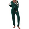Ekouaer Pajamas Set Long Sleeve Sleepwear Womens Button Down Nightwear Soft Pj Loungewear with Pockets - 4 of 4