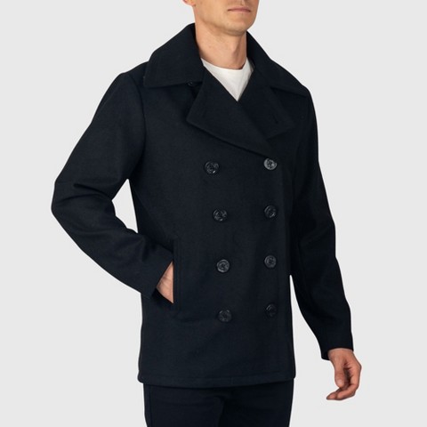 Мужские куртки Alpine Swiss Mason Mens Wool Blend Pea Coat Classic Double Breasted Winter Coat Warm Peacoat Jacket Professional Overcoat