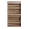 Syemin Shoe Racks 3-Drawer Shoe Storage Cabinet, Shoe Cabinet Storage, 3-Tier Wood Shoe Rack Storage Organizer for Entryway, Brown, 23.6"*9.44"*47.2" - 4 of 4