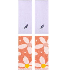 REGALWOVEN 4 Pcs Bathroom Pure Cotton Soft Absorbent Hand Towels 13 x 29 Inch - 1 of 4