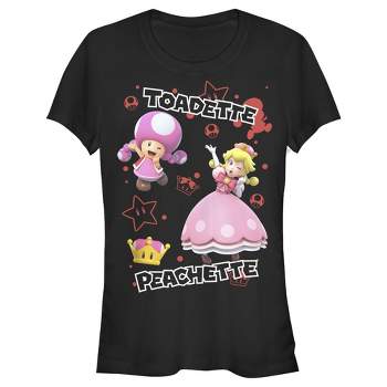 Juniors Womens Nintendo Toadette & Peachette Party T-Shirt