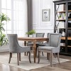 Mid-Century Modern Upholstered Dining Chairs Set of 2 with Nailhead Trim and Solid Wood Legs for Kitchen or Dining Room-Baofuwish - 2 of 4