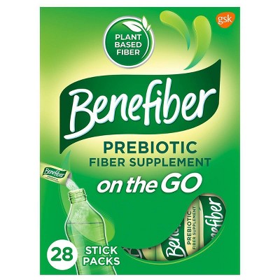 Benefiber Prebiotic Sugar-free On The Go Fiber Supplement Powder - 28ct ...