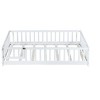 Kumasinova Full Size Floor Bed with Fence and Door,Rubber Wood Floor Bed with Safety Guardrails,Montessori Floor Bed for Kids,Girls,Boys - 3 of 4
