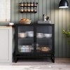 Buffet Cabinet with Glass Doors, Sideboard Cabinet with Adjustable Shelves - 4 of 4
