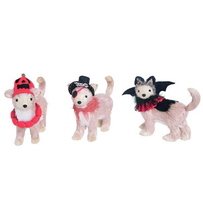 Transpac Foam 12 in. White Halloween Costume Standing Dog Set of 3
