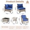 XIZZI 8PCS Furniture Set, Modular Sectional Sofa with Swivel Rocking Chairs and Side Table, Outside Coversation Set with Solar Coffee Table - 4 of 4