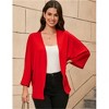 Clearlove Lightweight Cardigans for Women Batwing Long Sleeve Drape Open Front Casual Loose Cardigan Sweaters - 3 of 4