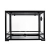 REPTI ZOO Reptile Glass Terrarium, 24" x 18" x 18" Front Opening Terrarium with Double Hinge Door - 2 of 4