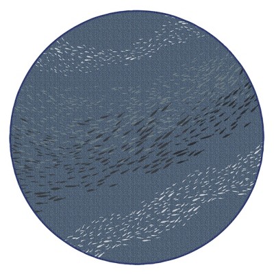 Liora Manne Carmel  Indoor/Outdoor Rug  Navy..