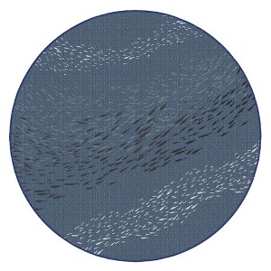 Liora Manne Carmel  Indoor/Outdoor Rug  Navy.. - 1 of 4