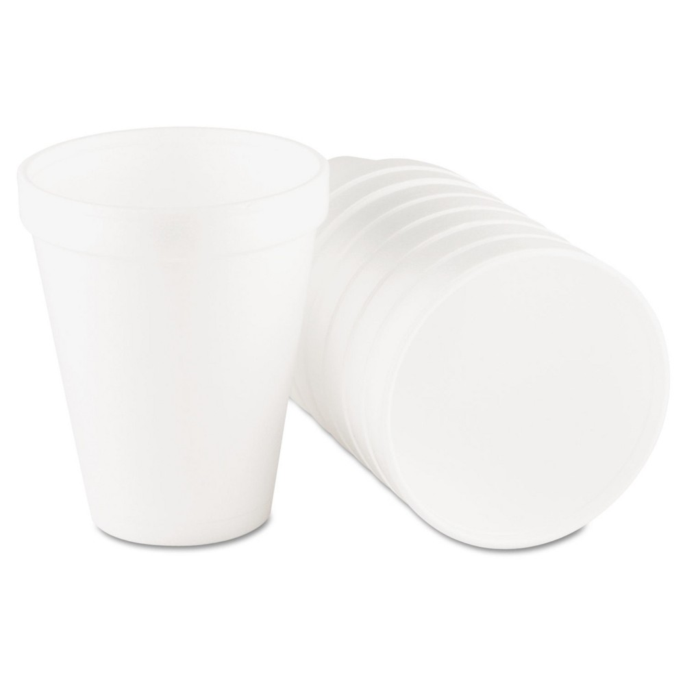 Dart 25 Pk Wht Disposable Cups, White,,40 pk-10 Cups=1000