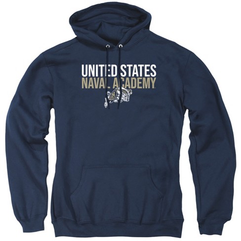 Campus Lab Us Naval Academy Official Stacked Adult Pull Over Hoodie Navy 2X Large