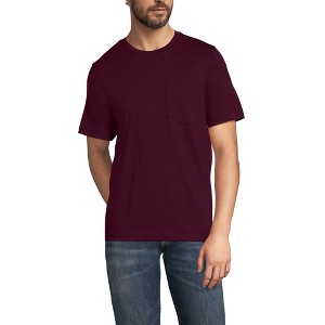 Lands' End Men's Short Sleeve Cotton Supima Tee With Pocket - 1 of 3