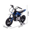 24V 200W Kids Ride On Motocross Motorcycle, Adjustable speed Electric Dirt Bike Toy with LED, Bluetooth, Music, Horn, Gift for Boys Girls - 4 of 4